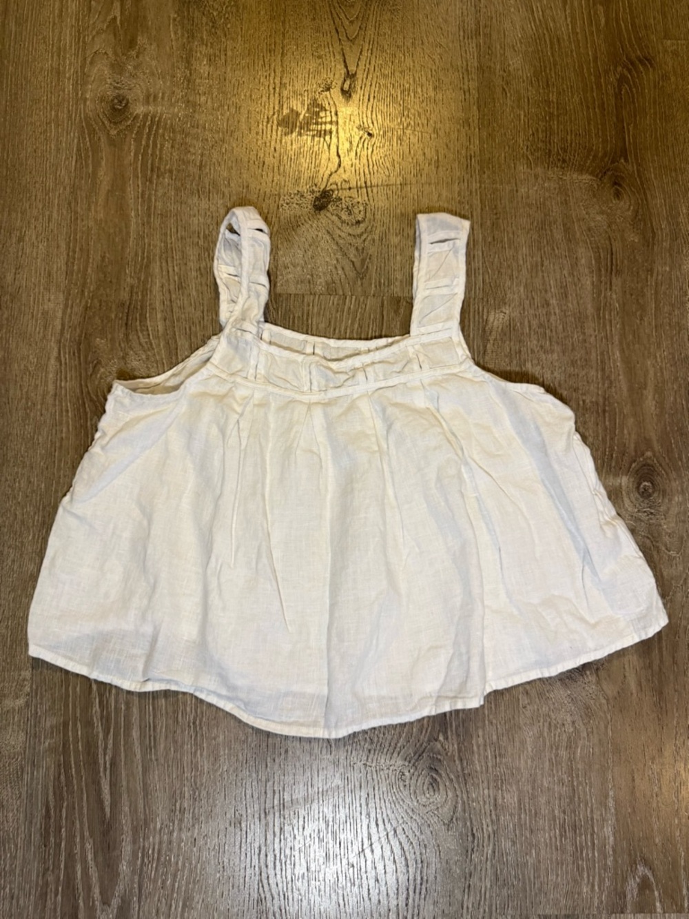 Madewell White Linen Square-Neck Tank - Picture 3 of 9